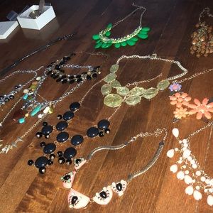 12 excellent condition chunky necklaces
